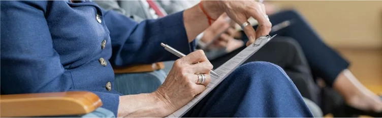 Conference Participant Writing