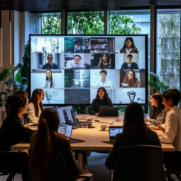 Group video conference and virtual meeting session